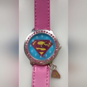 Pink Superman Logo watch